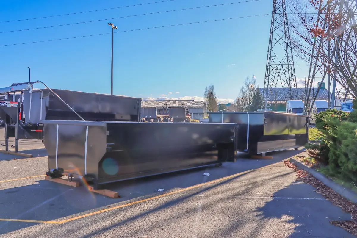 Roll-off dumpster ready for waste disposal at job site for Demolition Dumpster Rental in Fruit Cove